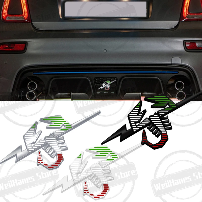 Metal para Lightning Scorpion Fiat Abarth 500 500L 500X 500C 500E PANDA PUNTO pegatina de rejilla insignia del cuerpo del maletero trasero del coche