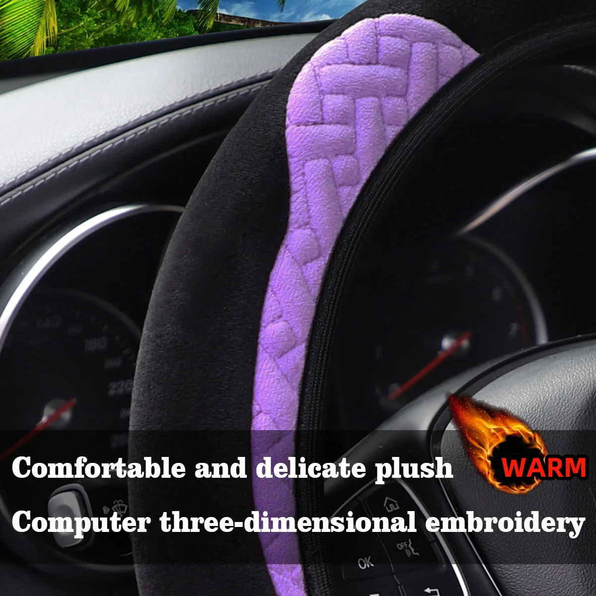Handwarmer Plüschbär Cartoon Katze Auto ohne Innenring Lenkradbezug Automotive Supplies 14,5-15 ZOLL – Detail 11