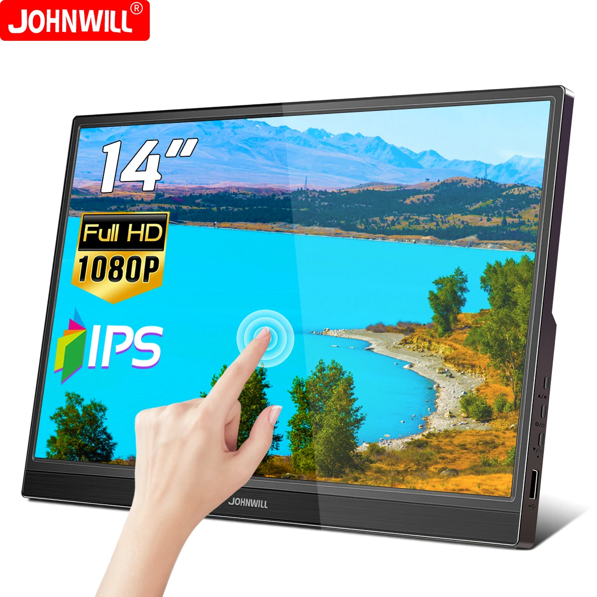 

14 Inch Portable Monitor 1920*1080 60Hz IPS lcd touch Screen Gaming monitor for PC Phone Mac Xbox PS 4 5 Switch