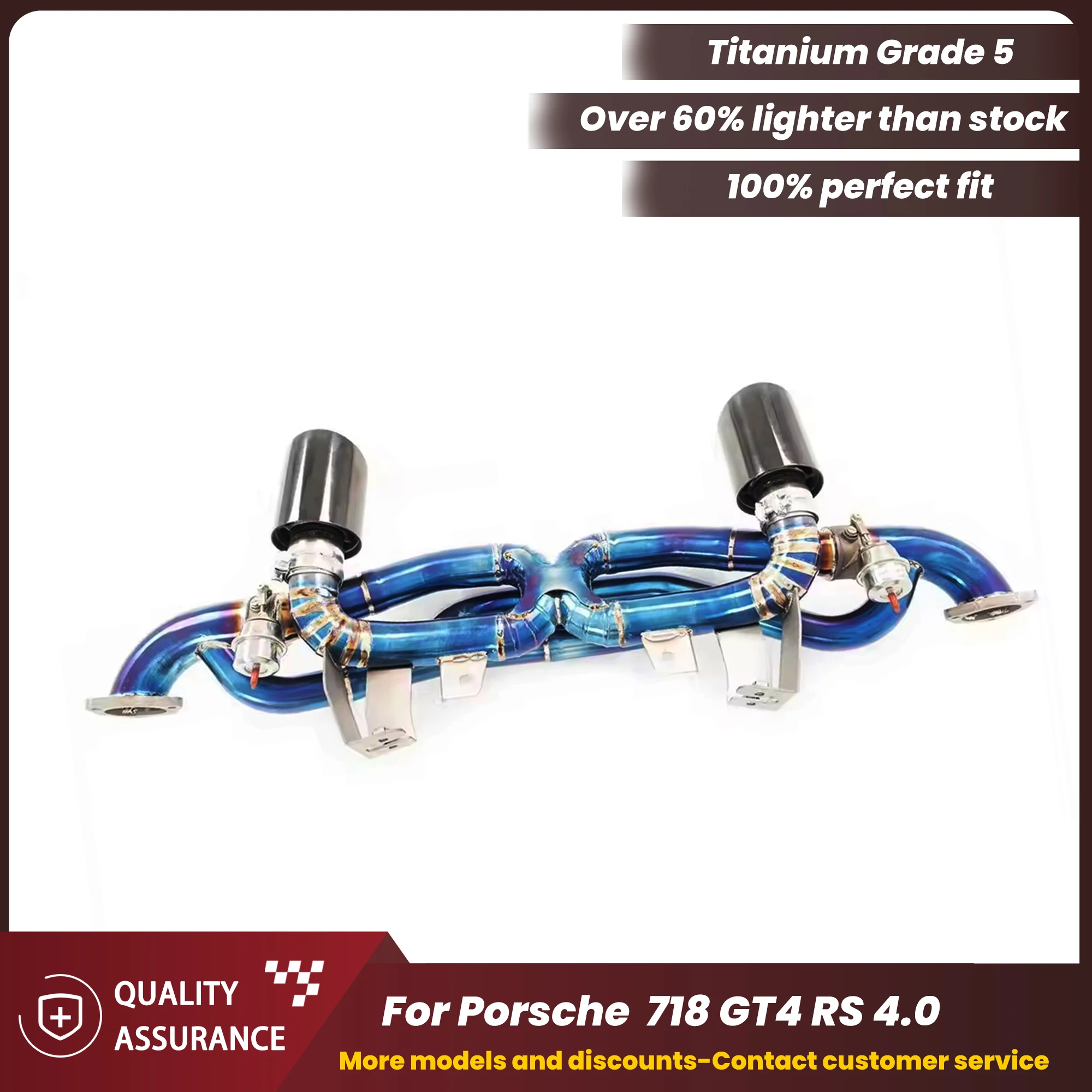 

Performance Upgrade Adjustable Valve ECCF Titanium Catback Exhaust for Porsche 718 GT4 RS 4.0L 2022+