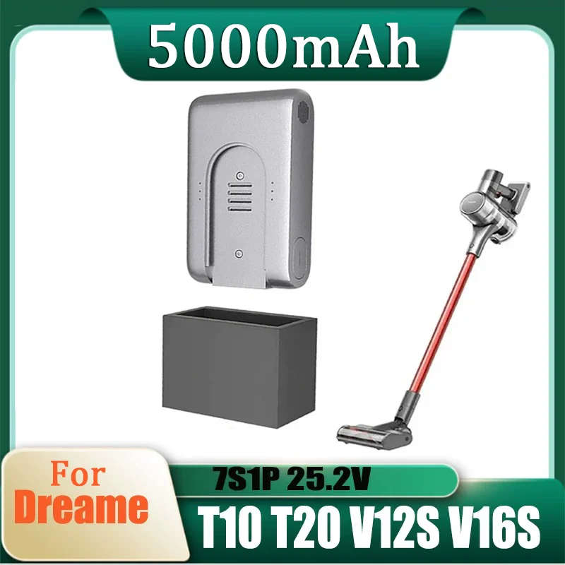 🎈 25.2V 5000mAh Replacement Battery for Xiaomi Dreame T20 T10 V12S V16S R10pro Cordless Vacuum Cleaner - Rechargeable Li-ion