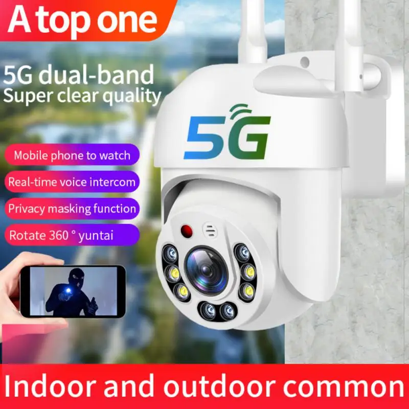 1080P 5G WIFI Surveillance Cameras Outdoor Camera 360 Full Color Night Vision Motion Detect Auto Tracking Baby Monitor Ip Camera