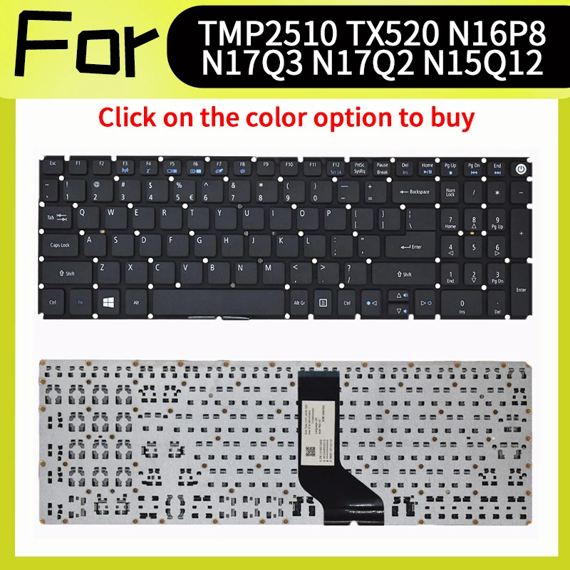 Новая американская клавиатура для acer TMP2510 TX520 N16P8 N17Q3 N17Q2 N15Q12 P259 P2510