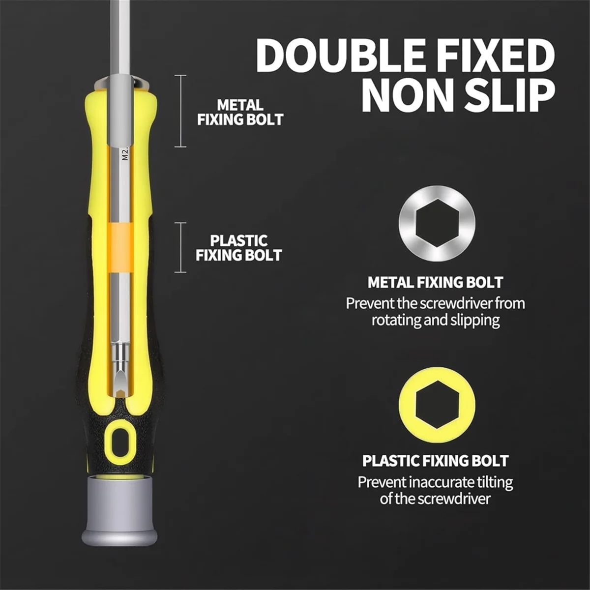 

AA98 12-in-1 Screwdriver Multibit Screwdriver with Magnetic Bit Holder Includes Flat Head, , Hex,Square, and Y Driver