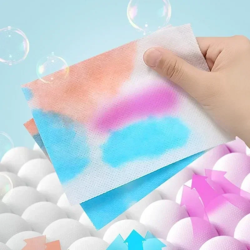 50 PCS/Bag Laundry Tablets Laundry Paper Anti-Staining Clothes Sheets Anti-String Mixing Color Absorption Washing Accessories