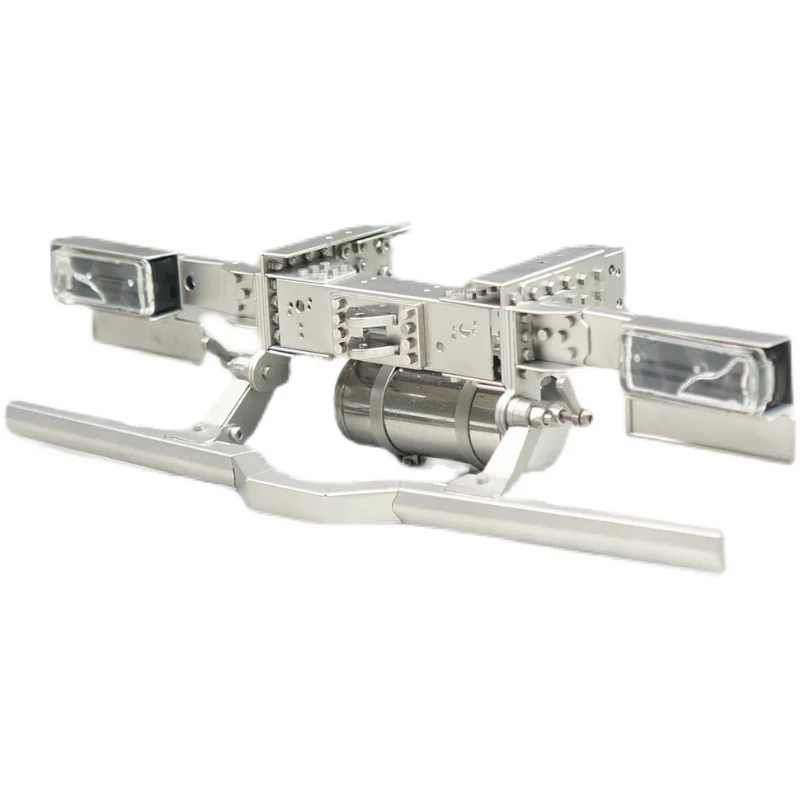 Dispositivo de viga trasera de parachoques de tanque de Gas de Metal para 1/14 Tamiya RC Scania Man Actros Volvo Control remoto camión volquete piezas de juguete