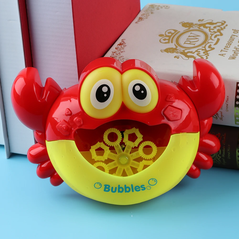 Electric Crab Bubble Machine Battery Powered Without Liquid Soap Bubble Making Toys Safe Portable for Birthday Party Decoration