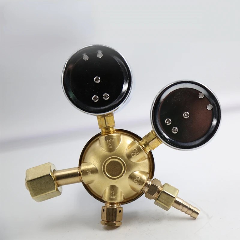 YQD-6 nitrogen pressure reducing valve pressure gauge gas nitrogen bottle reducer all copper nitrogen