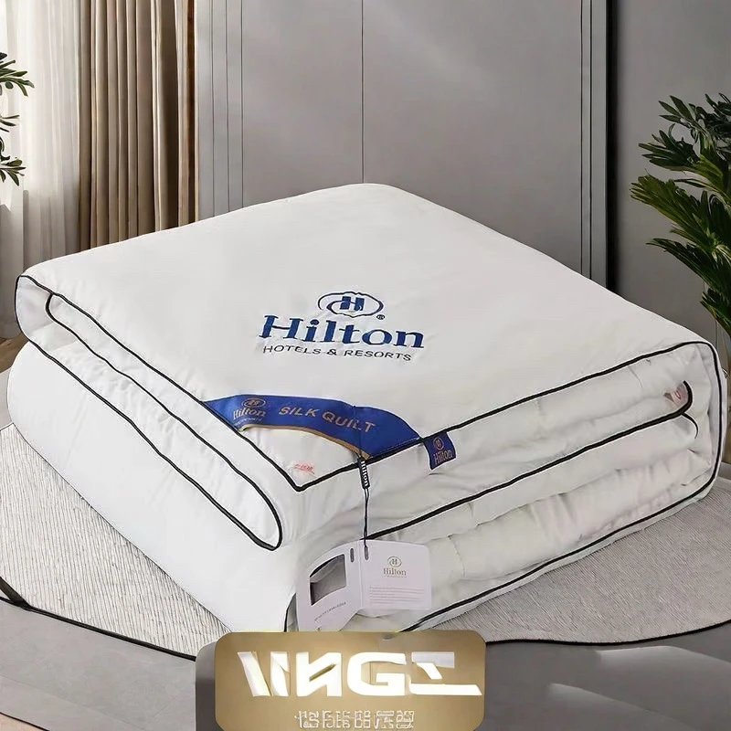 Hilton Hotel down Alternative Comforter Thick Warm Hotel Quality 8 Pounds Single Double Size Dormitory Bedding All Seasons