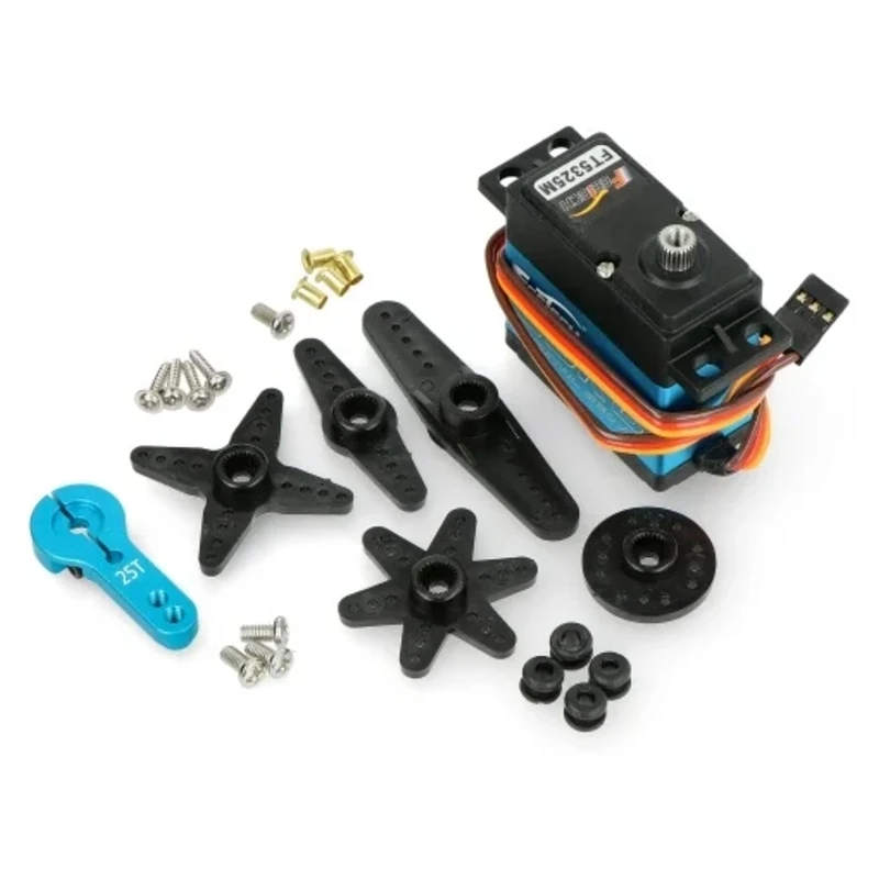 Feetech 25kg Standard Size 180-Degree Steel Gear Digital Servo Waterproof With Torque Protection for RC Control Car Model Robot