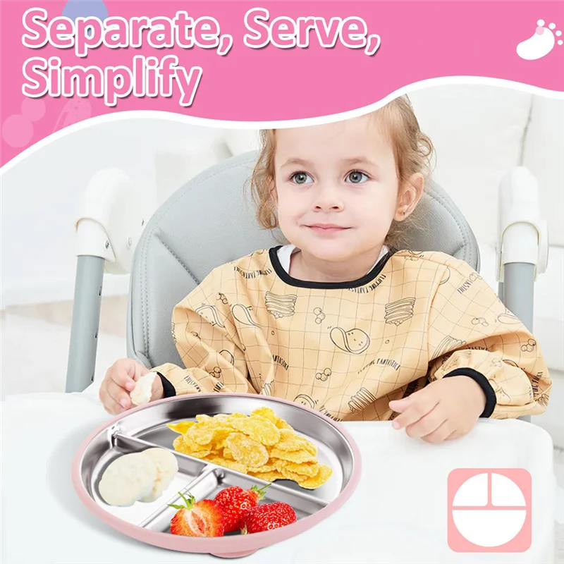 

Promotion! Homestainless Steel Baby Plate Stainless Steel Baby Plates Andbowls Dishwasher Safe