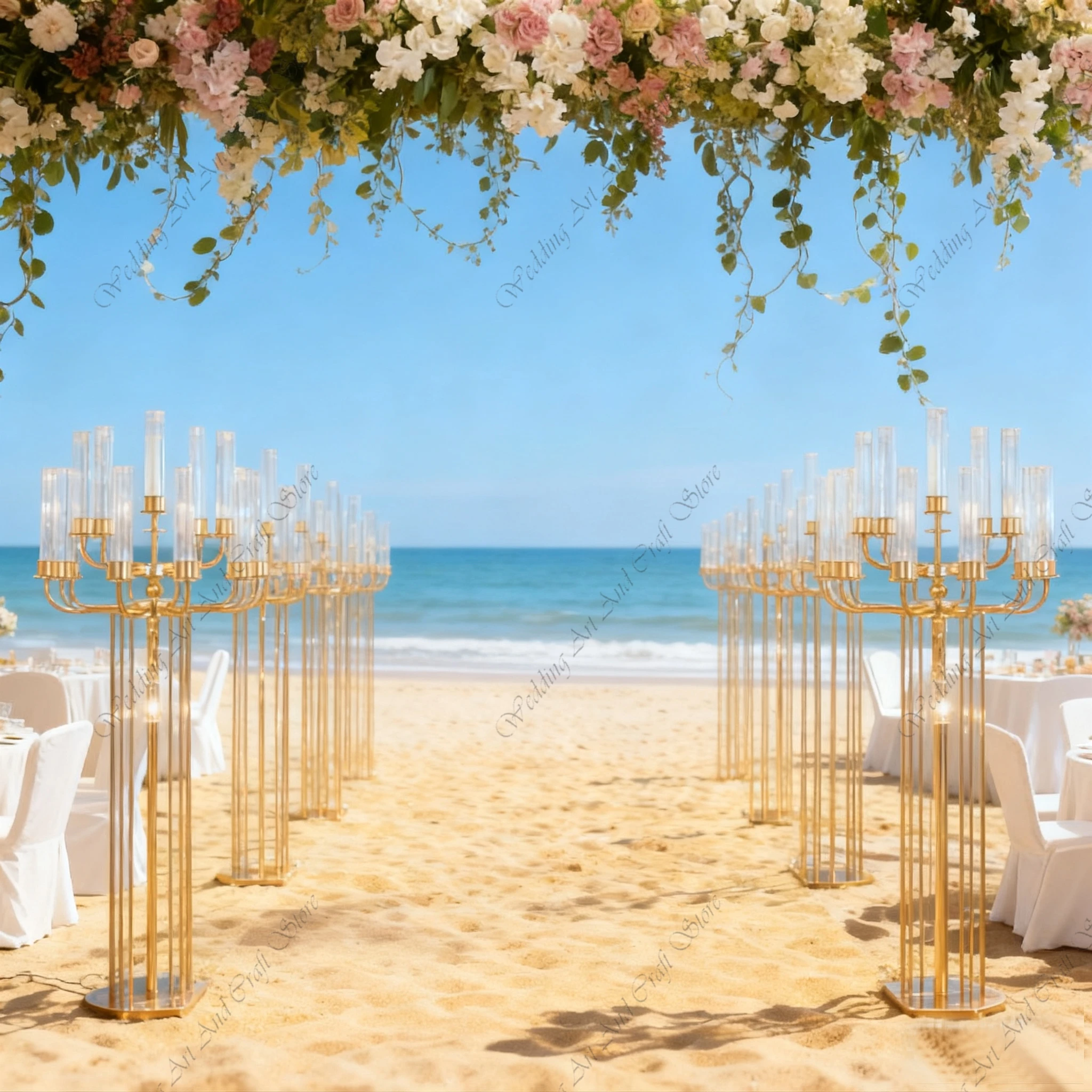 

5 шт., 13 головок f30, металлические канделябры, подсвечники, центральная часть стола, дорожные поводки для свадебного украшения сцены ivy208