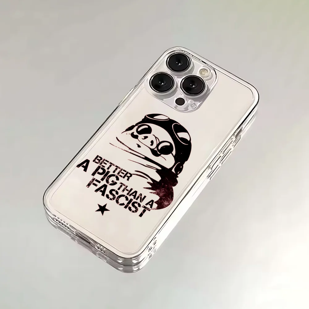 حافظة هاتف على شكل خنزير أحمر رائع من كارتون لاين لهاتف آيفون 16,15,14,13,12,11 Plus,Pro,Max,XR,XS,Plus,E,غطاء ناعم شفاف صغير