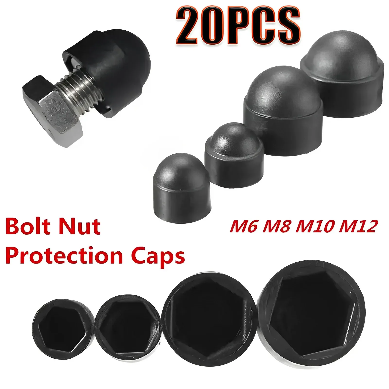 

20PCS M6 M8 M10 Screw Protection Cap Cover Bolt Nuts Exposed Hexagon Plastic Front Rear Door Deco For Toyota Corolla Rav4 Yaris