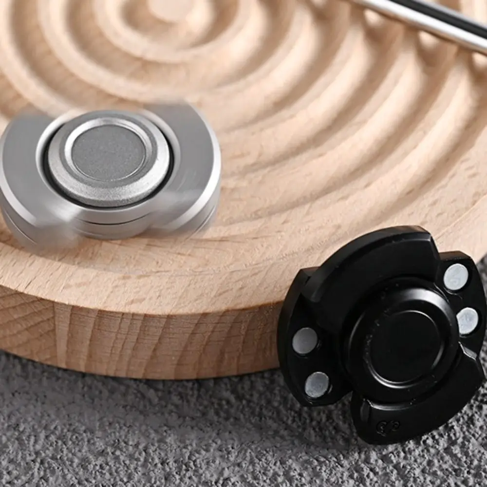 Roestvrij staal 3-in-1 Fidget Spinner en Slider Combo met klikknop Metalen speelgoed voor stressverlichting voor volwassenen