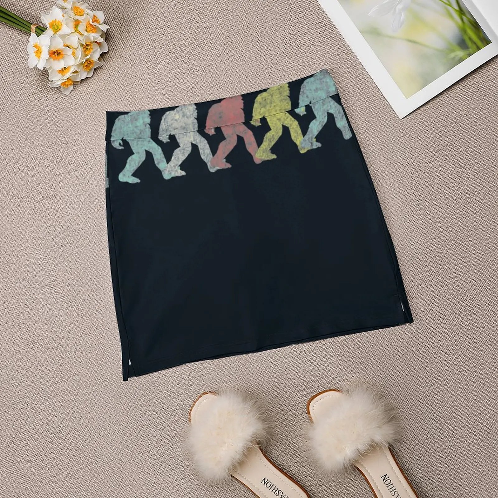 خمر بيج فوت تي شيرت-Sasquatch تي شيرت تي شيرت هدية الكورية موضة تنورة الصيف التنانير للنساء ضوء برهان بنطلون تنورة