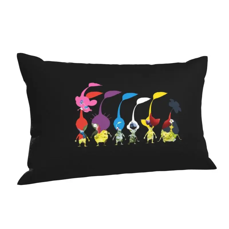 Custom Pikmins Play Games Cushions Cover Rectangle Pillowcase