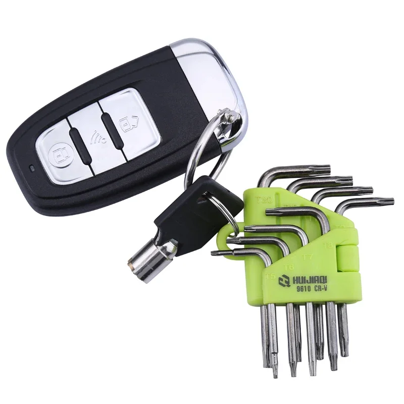 

Star Torx Wrench Spanner Set T5 T6 T7 T8 T9 T10 T15 T20 Box End Wrench Screwdriver Bits Professional Hand Tools 8pcs