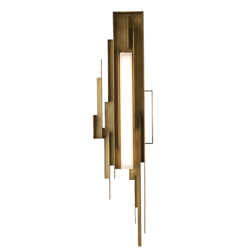 Metalen wandlamp in kubusvorm, luxe design, modern, creatief, geschikt voor woonkamer, villa, hotel, designmodel, decoratieve wandlamp.