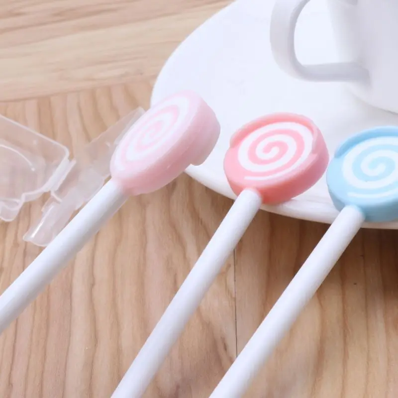 เครื่องขูดลิ้น Teething ของเล่นสำหรับทารก Lollipop รูปร่างเด็กทำความสะอาดลิ้นทำความสะอาดสด Breath Care เครื่องมือ