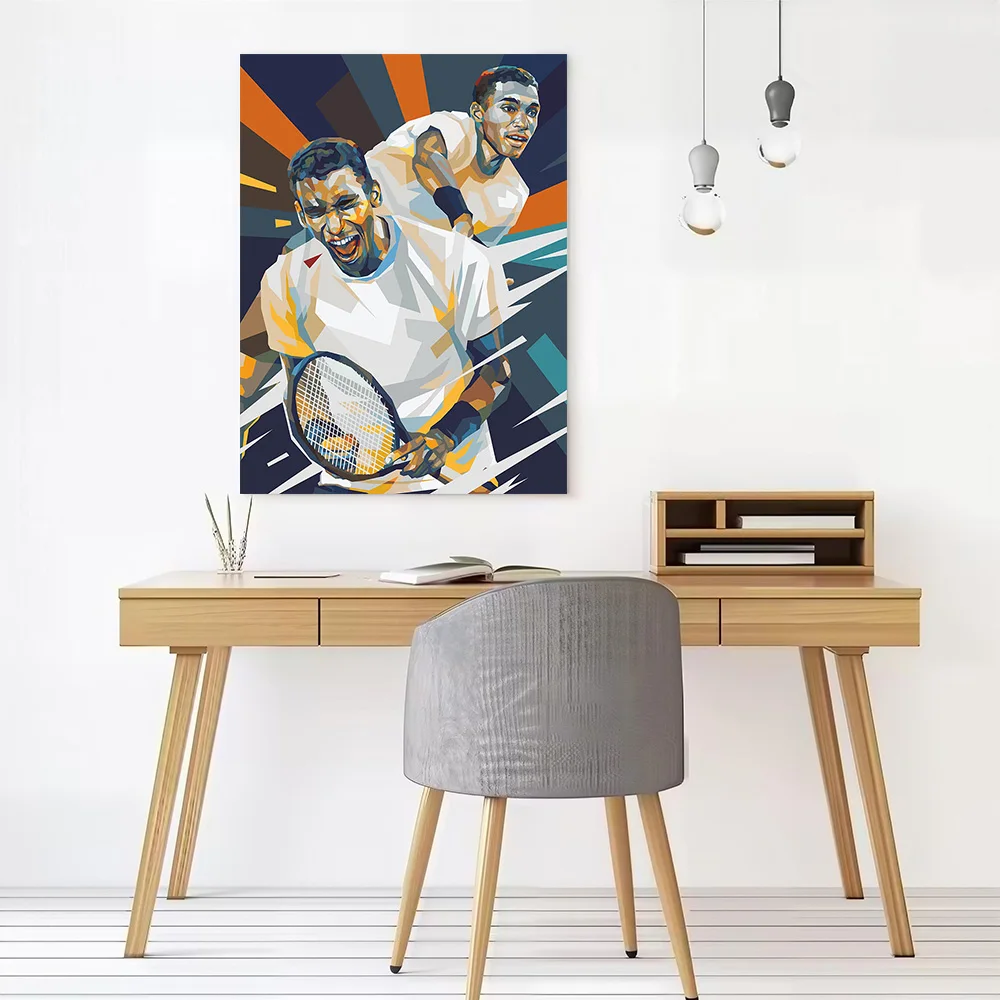 Felix Auger-Aliassime in WPAP Canvas Poster Wall Art Customizable High Quality Printed Picture for Modern Home Decoration Room