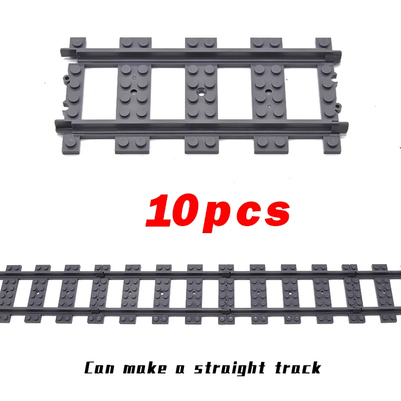 Stadstreinen Flexibele tracks Gevorkte rechte gebogen zachte rails Spoorschakelaar Bouwsteenbakstenen Kinderen DIY High-tech creatief speelgoed