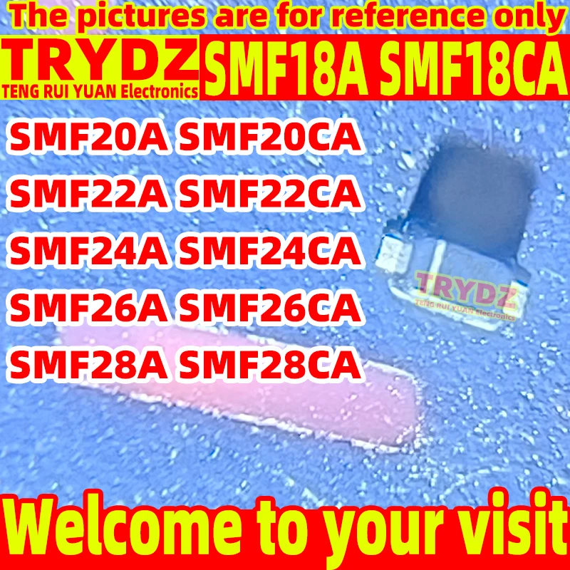 500-50pcs New SMF18A SMF18CA SMF20A SMF20CA SMF22A SMF22CA SMF24A SMF24CA SMF26A SMF26CA SMF28A SMF28CA SOD-123FL