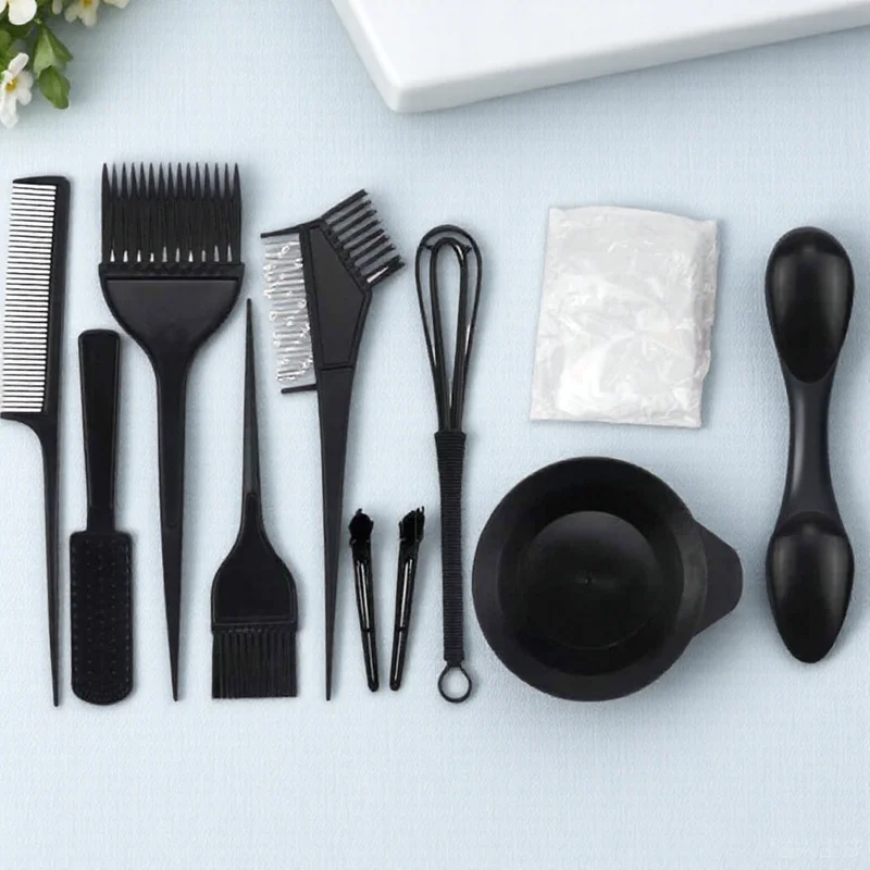

1Set Hair Dye Kit Complete Coloring Tool Set Neat Smooth Results Long Short Curly Straight Hair