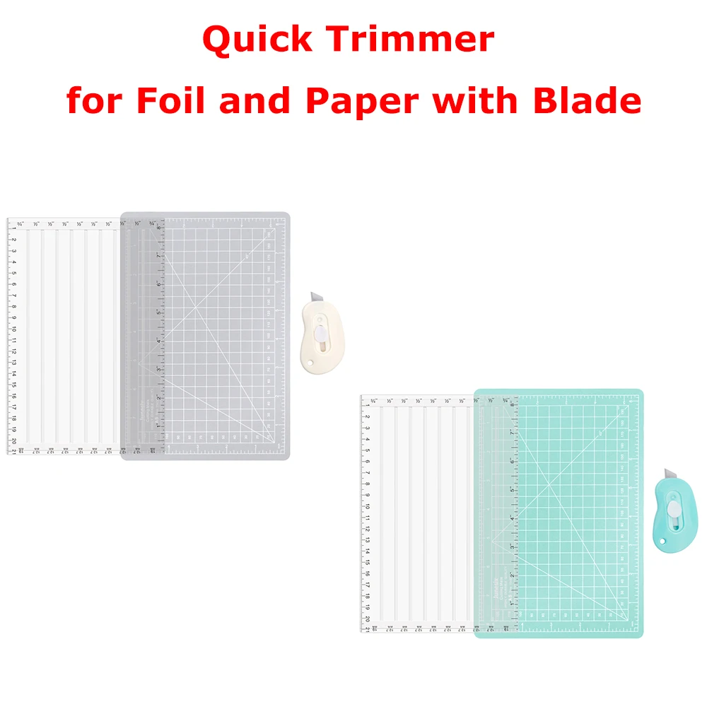 Quick Trimmer for Foil and Paper with Blade/Craft Foil Paper Cutters/Easy Sentiment Strips Trimming Tools for DIY Scrapbooking