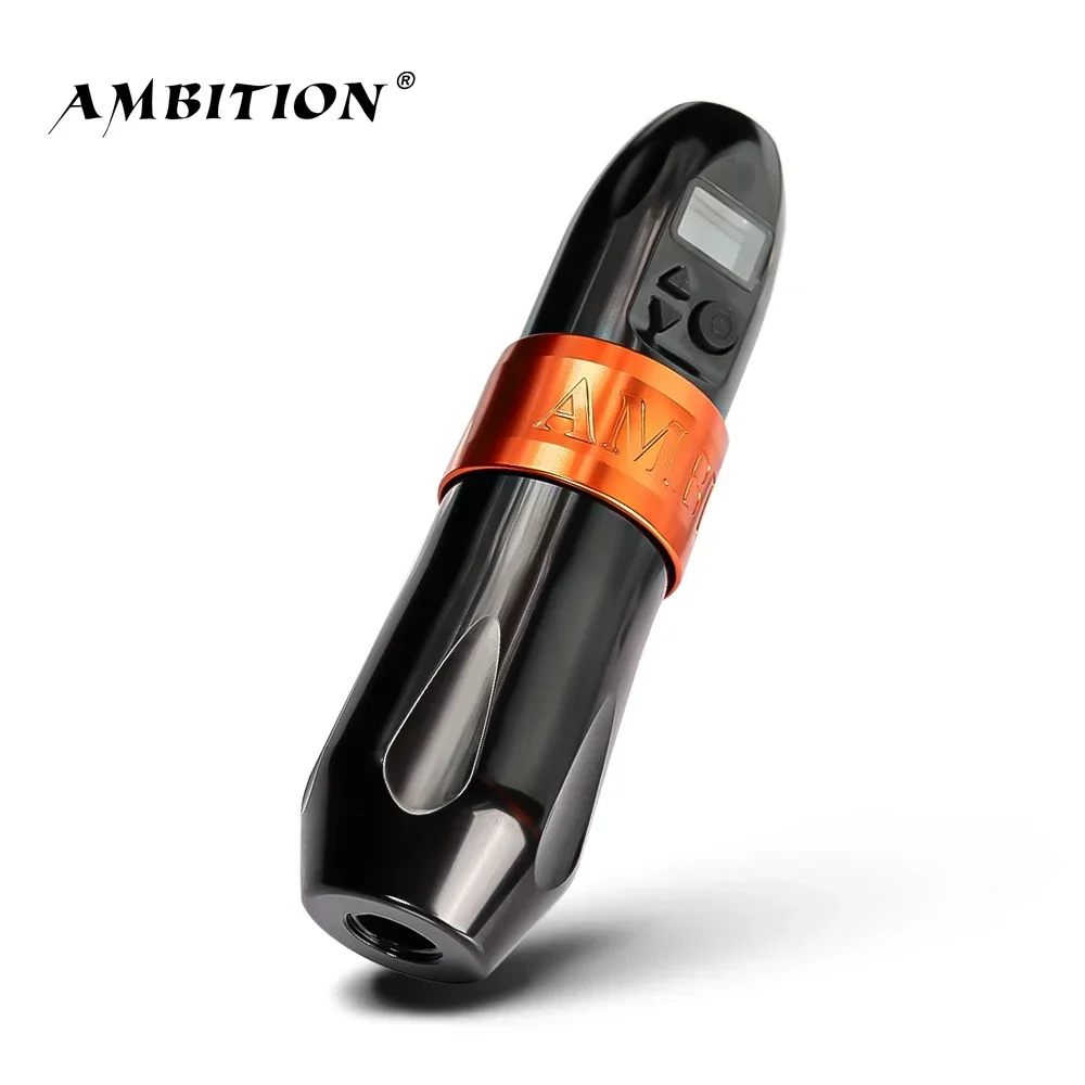 Ambition Boxster Strong Coreless Motor Professional Wireless Tattoo Machine Pen with RCA Connector and Spare Grip