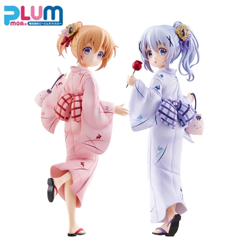 

In Stock Genuine Original PLUM Hoto Kokoa & Kafuu Chino (Summer Festival) Is The Order A Rabbit Action Anime Figure Model Dolls