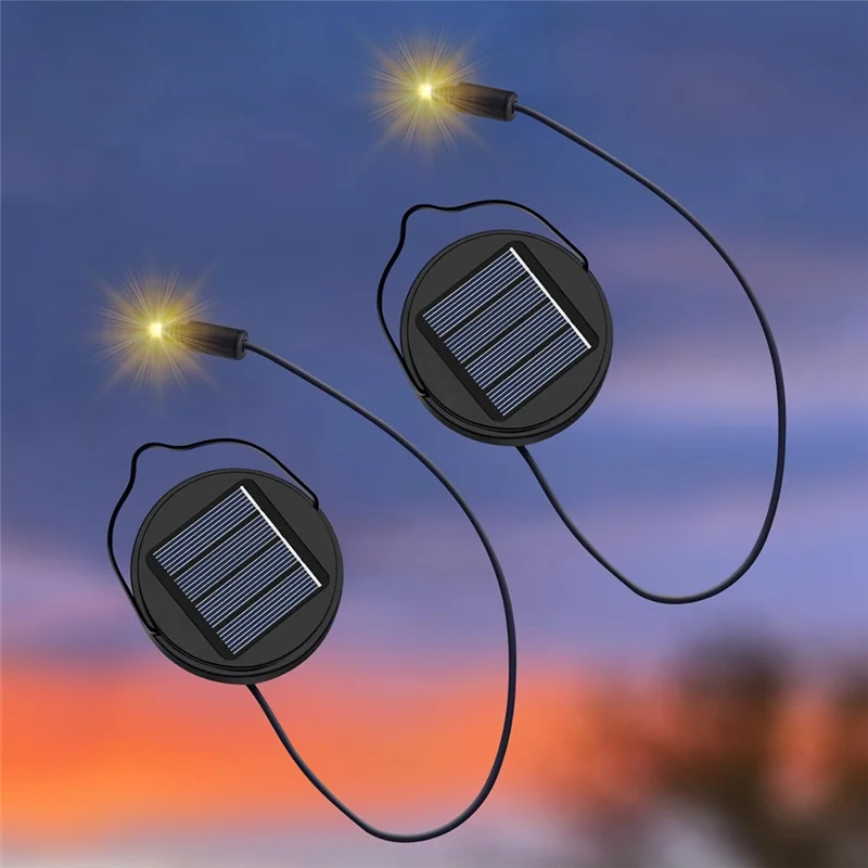

RMWIN-2Pack 600Mah Solar Lights Replacement Top For Outdoor Lantern Lights Waterproof For Garden, Yard,DIY Birthday Gifts