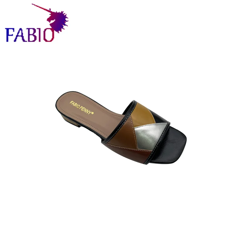 Fabio Penny Italian design patchwork multi-color fashion comfortable casual dinner party slippers