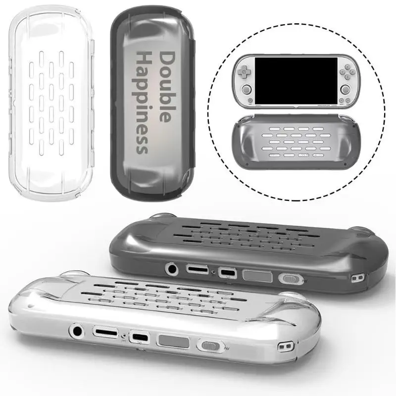 1 pçs consoles de jogos diy acessórios para trimui smart pro portátil transparente capa protetora caso jogo capa