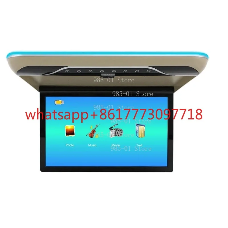 19 Inch Car Ceiling MP5 Monitor Multimedia Video Player with HDMI USB TF FM