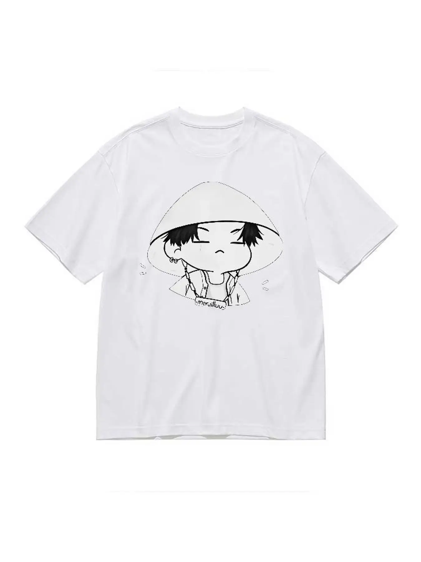 Cute Anime Boy Graphic T Shirt Women Fashion Short Sleeve Plus Size Elastic Tee Casual Kawaii Cartoon Printed Oversized Soft Cotton Top view 2