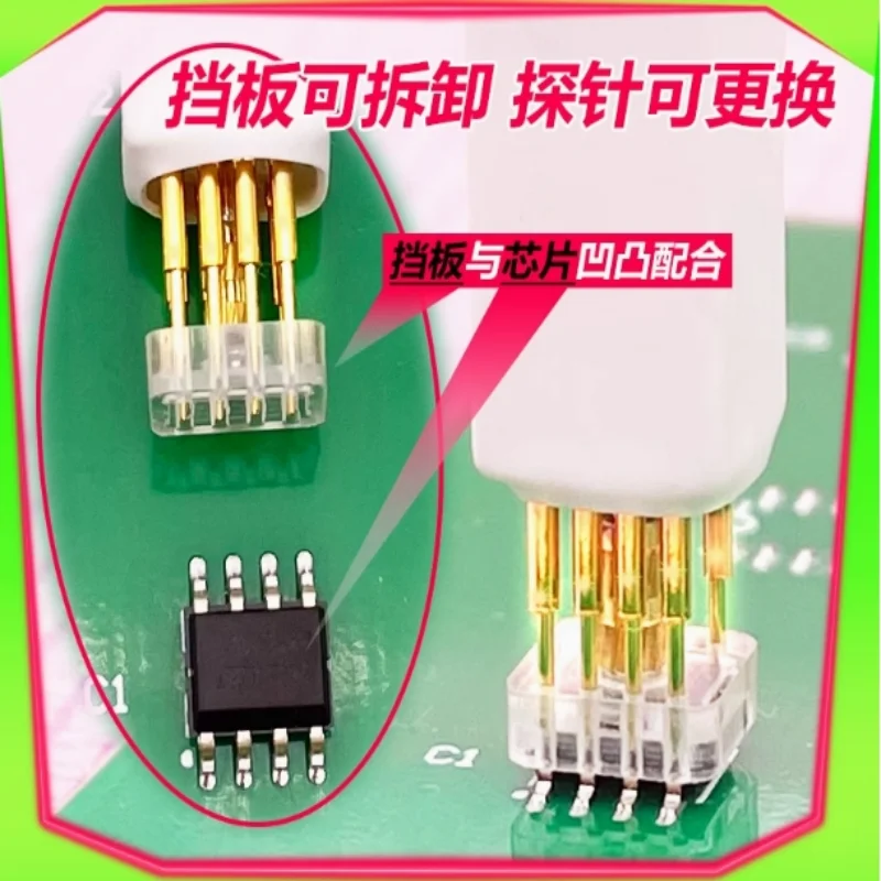 1pcs Sop8 wson vson chip download burn write probe spring needle flash eeprom chip burner cable