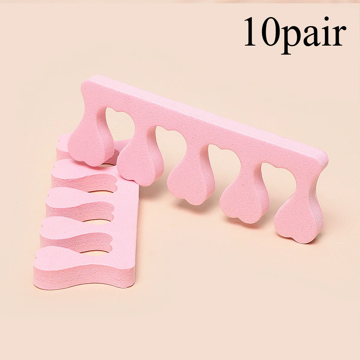 10pair Pink Toe Finger Sponge - Nail Art Pink Soft recension och pris