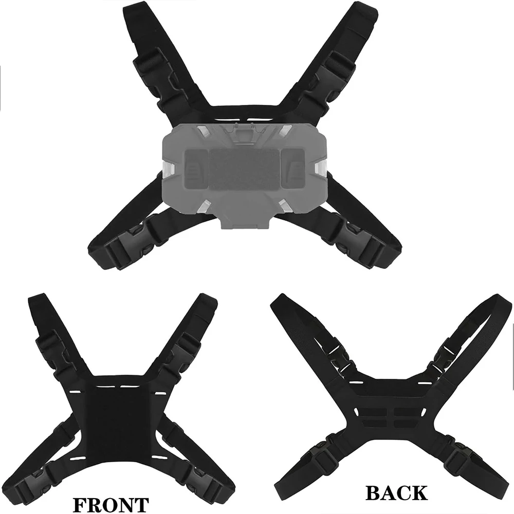 Chest Mount Harness Strap Portable Chest Fixed Phone Clip Holder Lightweight Airsoft Paintball Accessories for MB-03