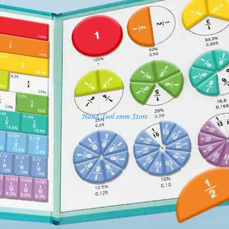 Picture 5: H37F Fractions Manipulatives Educational Puzzle Game Discs for School