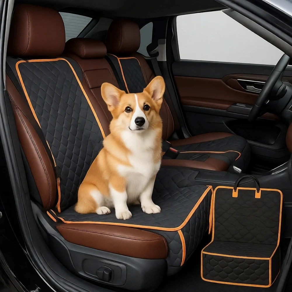 

Водонепроницаемый чехол для переднего сиденья автомобиля с защитой от царапин, боковыми клапанами и карманом для легковых автомобилей, грузовиков и внедорожников