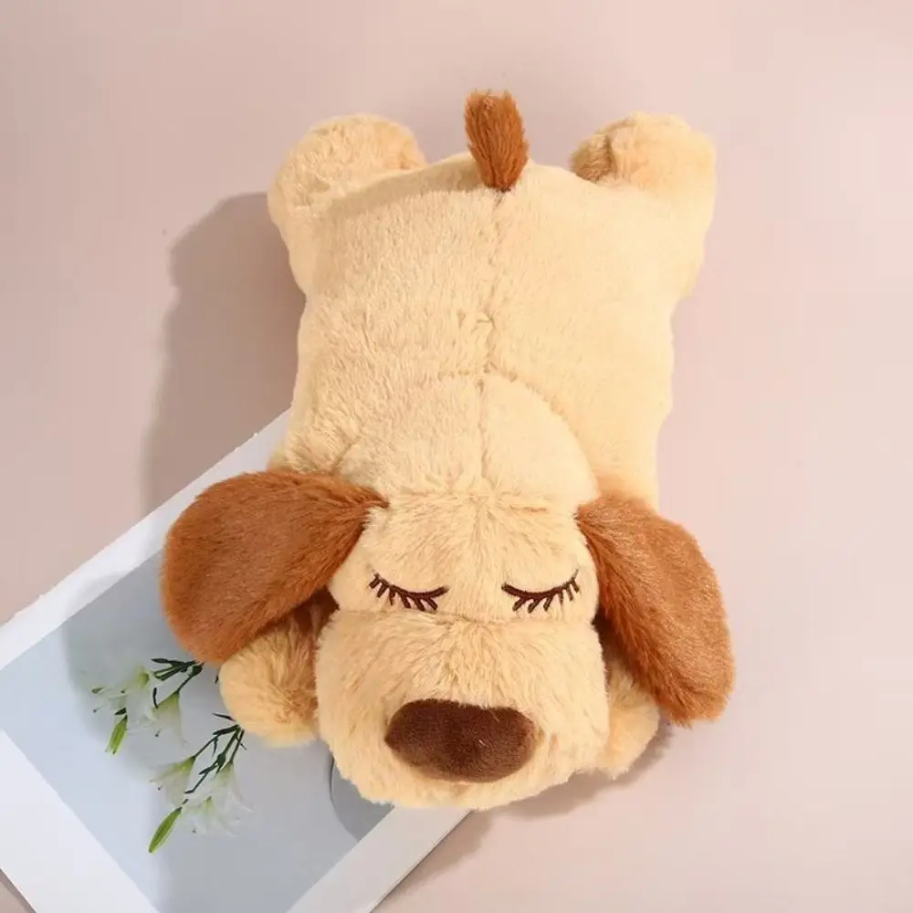 

Sleep Aid Dog Heartbeat Anxiety Relief Stuffed Animal Lying Dog Fidget Behavioral Training Soft Puppy Doll Room Decor