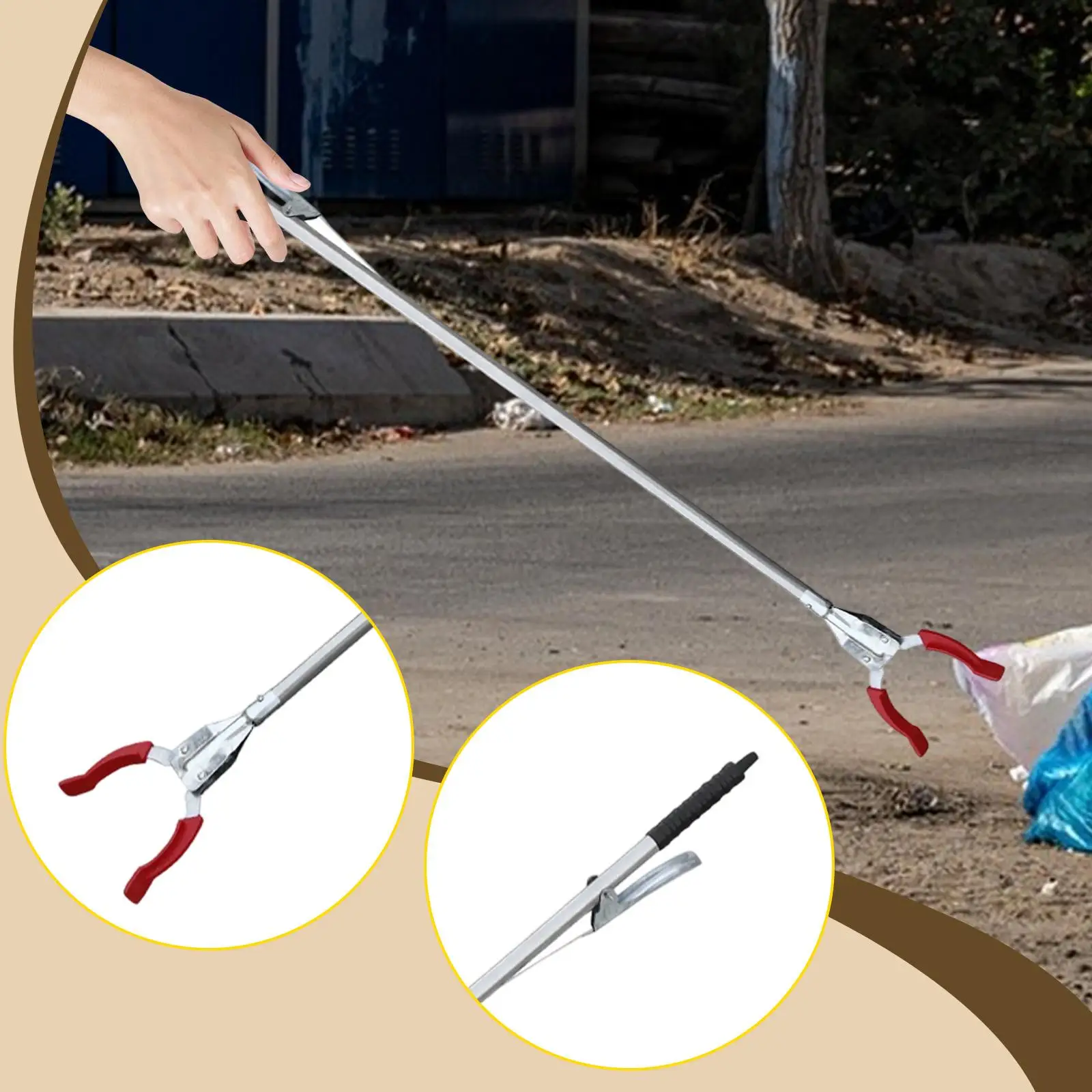 Long Reacher Grabber Garbage Picker Multifunctional Reaching Aid Pickup Tool