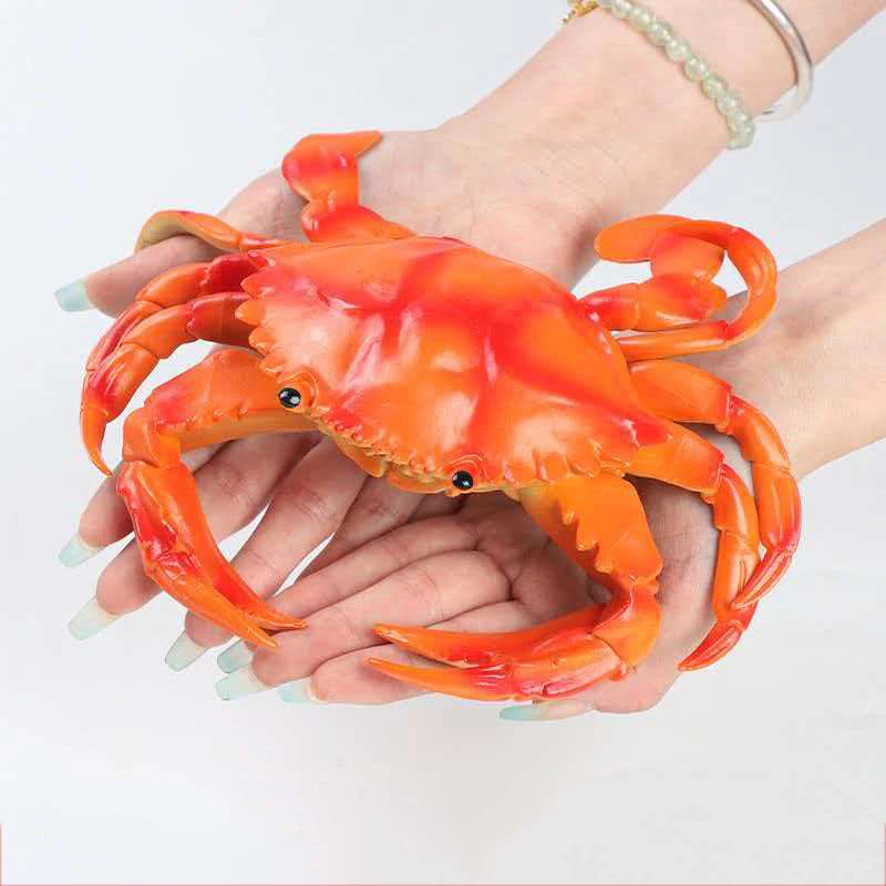 Simulation Lobster Crab Realistic Art Props Soft Squeeze Squeak Sound Sea Ocean Animal Figures Funny Prank Party Favors Gifts