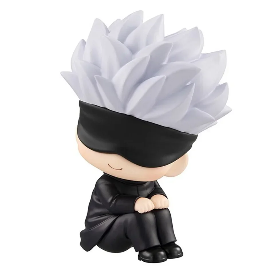 10 cm Jujutsu Kaisen Q-Sitzende Anime-Figur, PVC-Modell, Yuji Gojo Megumi Nobara Figur, Auto-Desktop-Dekoration, Geschenk für Anime-Liebhaber – Detail 3