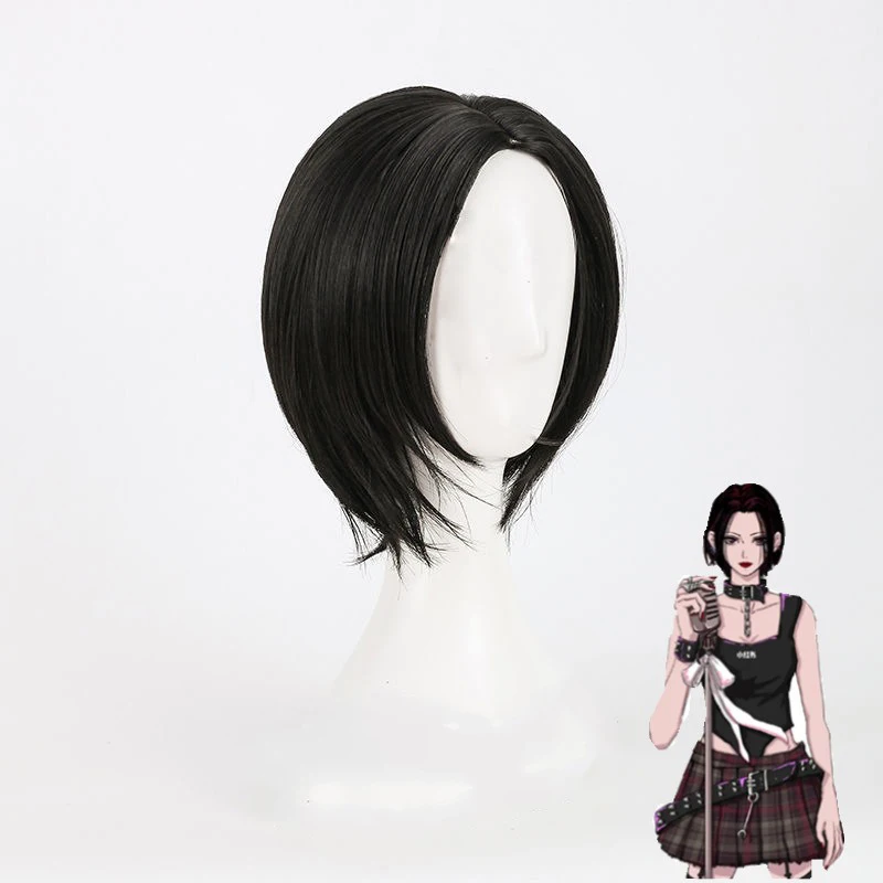 Oosaki Nana Rolmodellering Hoofddeksel Bal Kleding Match Center Gescheiden Pony Kort Haar Anime NANA Lood Zangeres Karakter Cos Pruik