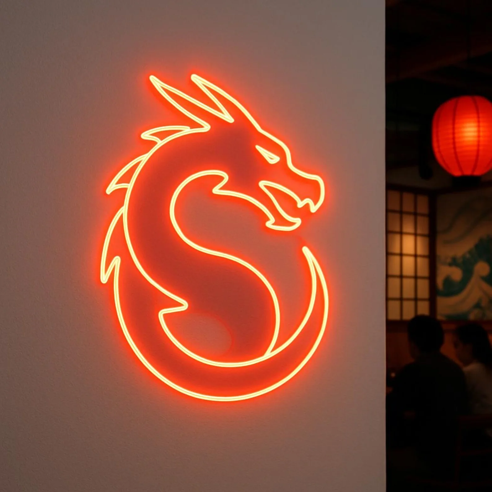 Dragon Neon Sign, Asian Cuisine Restaurants Light, Martial Arts Clubs Led Sign, Living Room Neon Decor