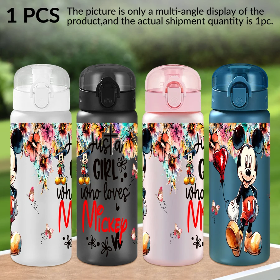 

1Pc Disney Mickey Sunflower Pattern 26oz Plastic Water Bottle Outdoor Sports Water Cup Birthday/Homecoming Gift