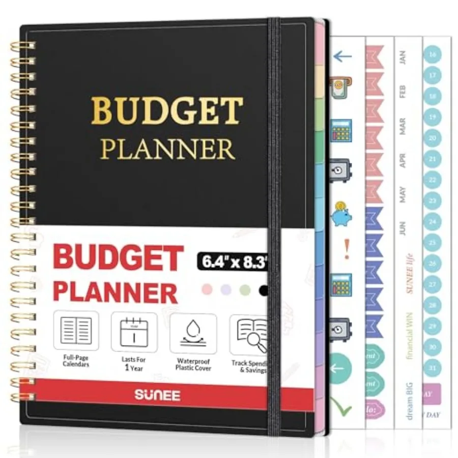 Budget Planner - Monthly Budget Book with Expense Tracker Notebook, Undated 12 Month Bill Organizer and Finance Planner to Mana
