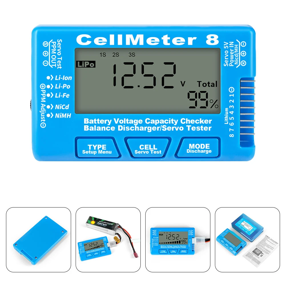

Portable Tester Lcd Backlight Capacity Checker Voltage Tester For Li-Ion Li-Po 2S- Digital Testing Device